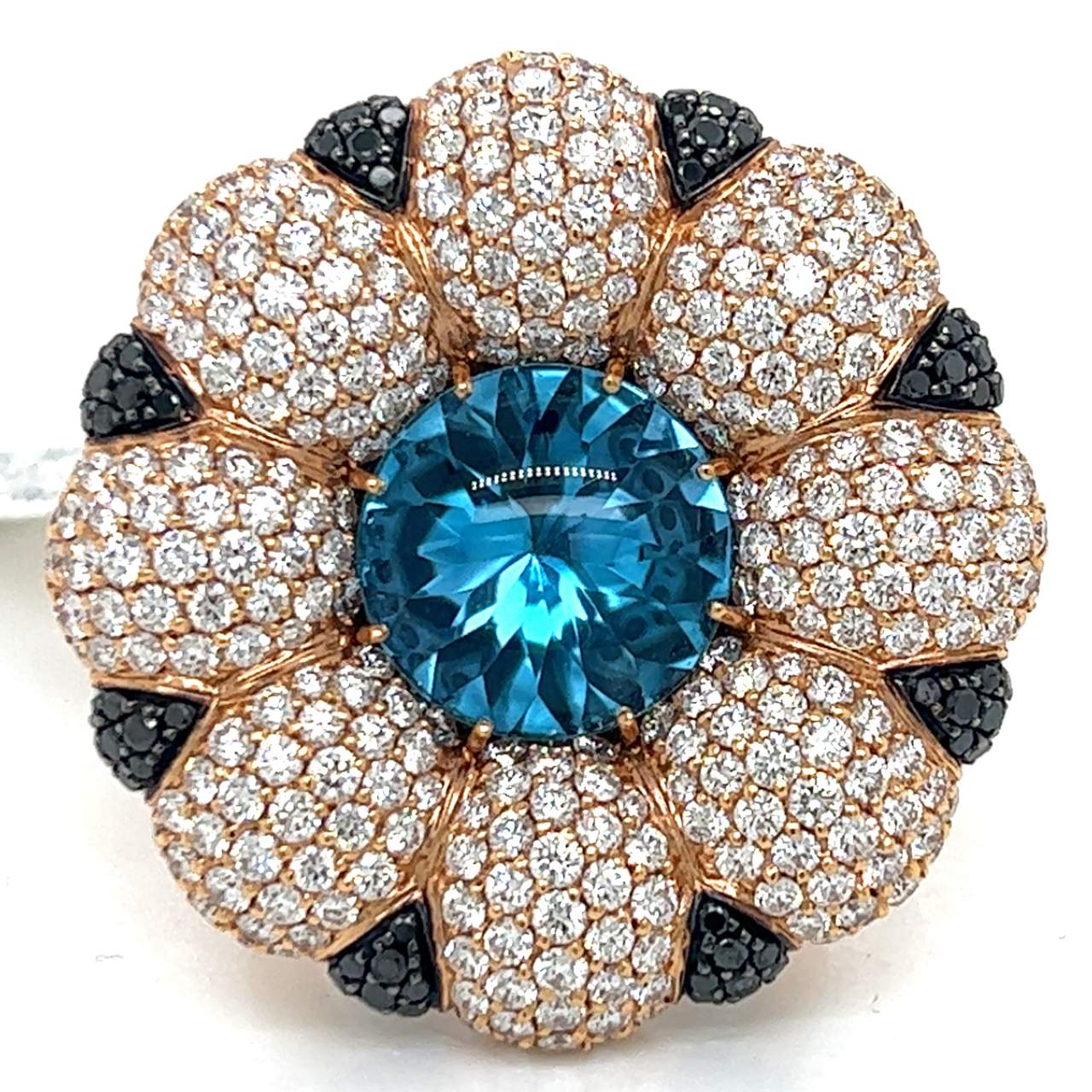 Palmiero Gold Diamond Black Melee Diamonds Snowflake Design Dangle Earrings  | eBay
